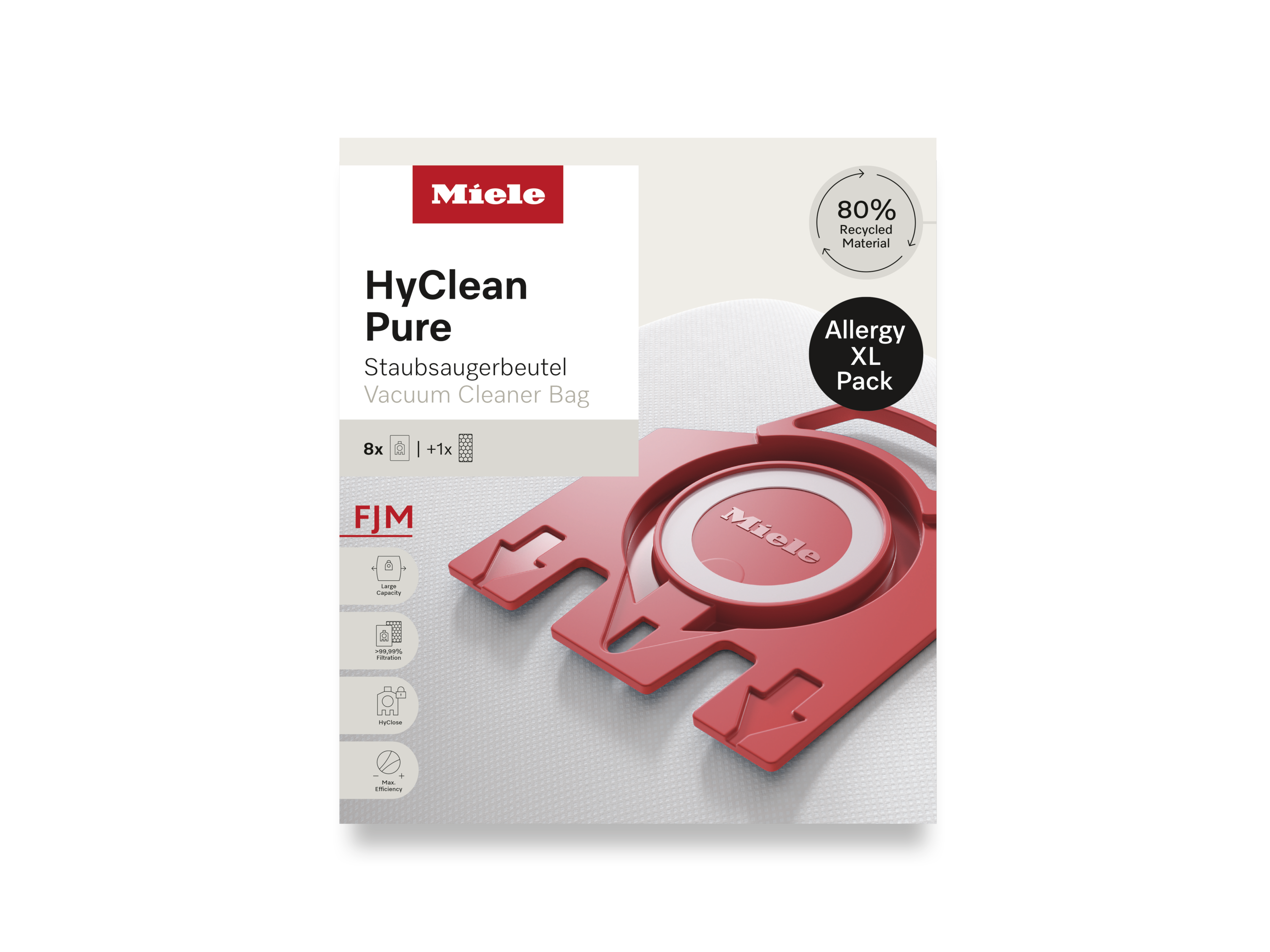 Комплект мешков-пылесборников HyClean Pure FJN Allergy XL Miele купить в Хабаровске | Всегда в наличии! | Артикул 12498190 | Официальный сайт